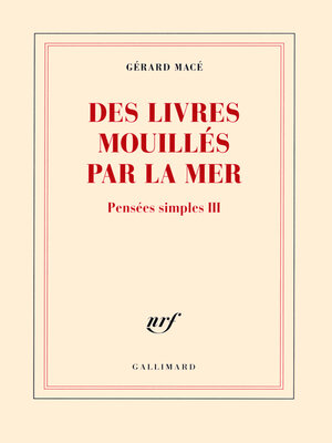 cover image of Pensées simples (Tome 3)--Des livres mouillés par la mer